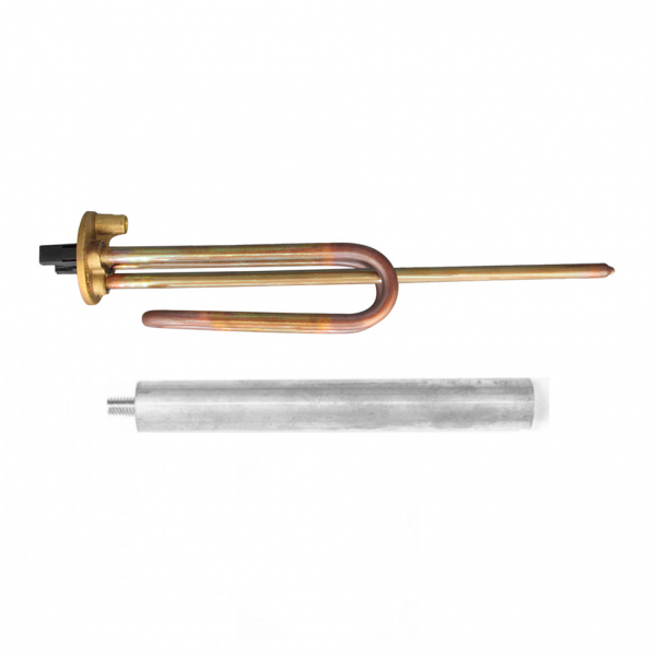 Комплект ТЭН 1,2 кВт (1200 Вт) RCF для водонагревателя Thermex, Garanterm, Ariston под анод М6 + анод, 184279K1