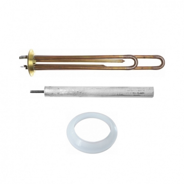 Комплект ТЭН 2 кВт (2000 Вт) RF PREMIUM для водонагревателя Thermex (Термекс) RZL, IS, IR, Garanterm, Electrolux EWH, 30, 50, 80, 100 л + прокладка + анод, 50052K