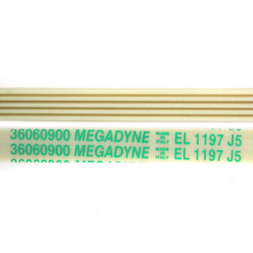 Приводной ремень барабана стиральной машины Ariston, Hotpoint, Indesit, Megadyne 1197 J5, J180