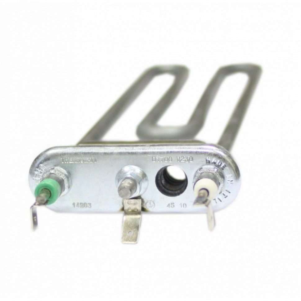 ТЭН 1700W для стиральной машины Ariston, Indesit с отверстием под датчик L190мм, 3406009