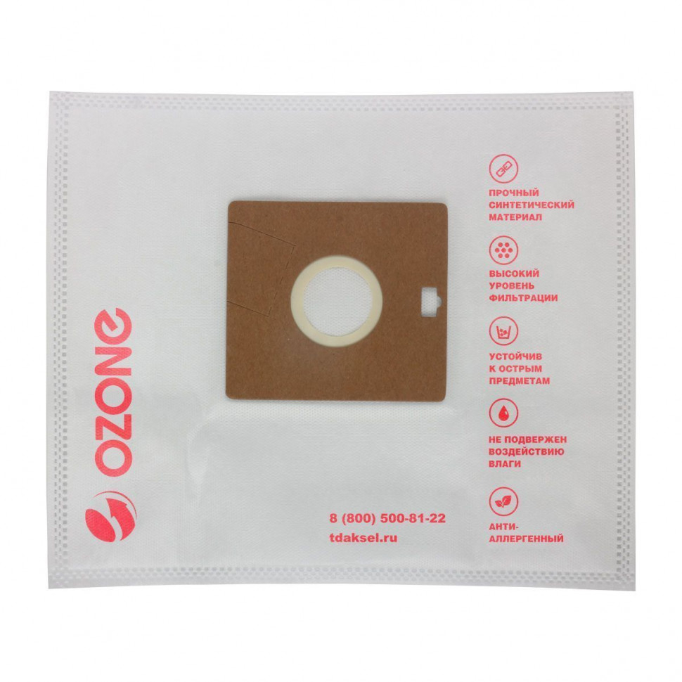 Мешки-пылесборники для пылесосов Daewoo синтетические, 5 шт + микрофильтр, Ozone, M-15NZ Мешки-пылесборники для пылесосов Daewoo синтетические, 5 шт + микрофильтр, Ozone, M-15NZ