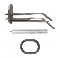 Комплект ТЭН 2,5кВт (2500Вт) для горизонтального водонагревателя Ariston + прокладка + анод, 150824K