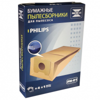 Комплект мешков PH-01 для пылесосов Philips, с одним микрофильтром, v1044