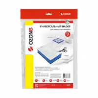 Комплект фильтров для пылесосов замены HEPA-фильтра в пылесосе универсальных, Ozone, H-09NZ Комплект фильтров для пылесосов замены HEPA-фильтра в пылесосе универсальных, Ozone, H-09NZ