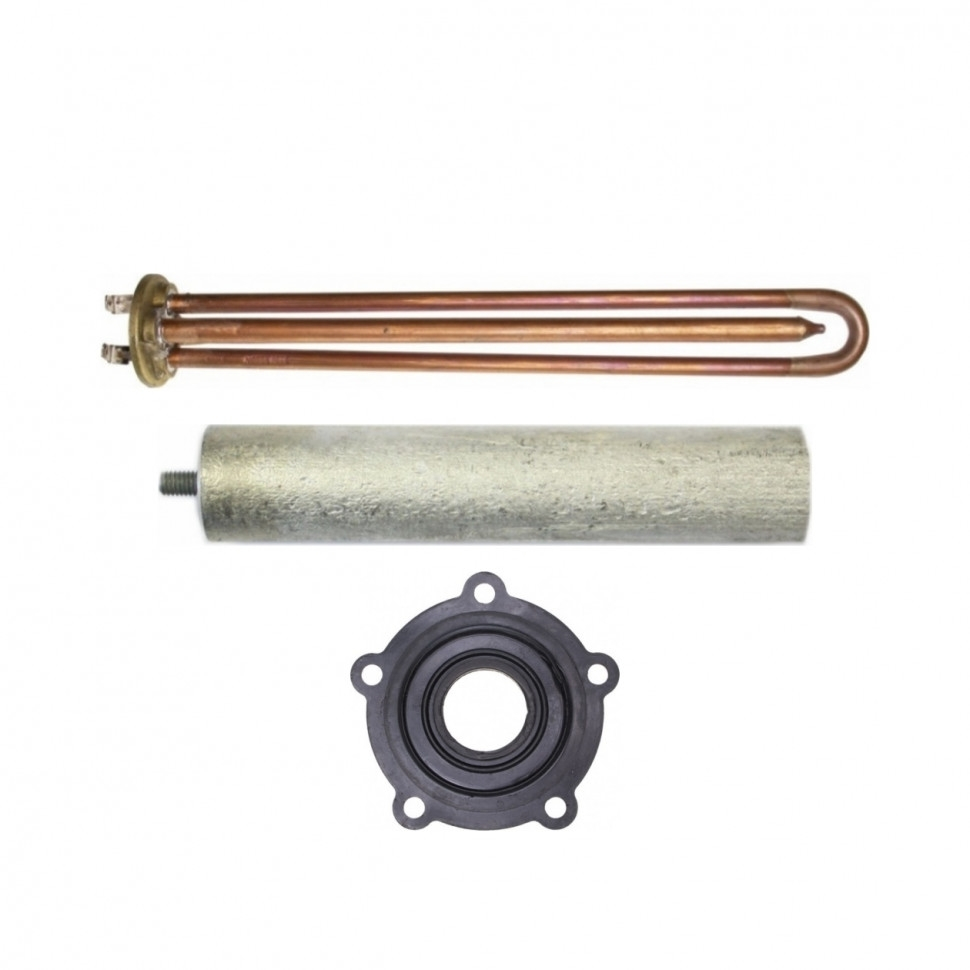 Комплект ТЭН 1,5кВт (1500Вт) RCF для водонагревателя Ariston VLS, Superlux, Simat, трубка под термостат 10мм, 202152K4