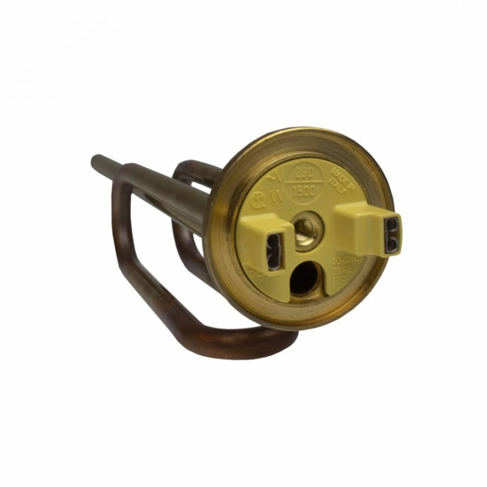 ТЭН 1,5кВт (1500Вт) RCF для водонагревателя Ariston, Thermex, под анод М6, трубка под термостат D10, 3401996