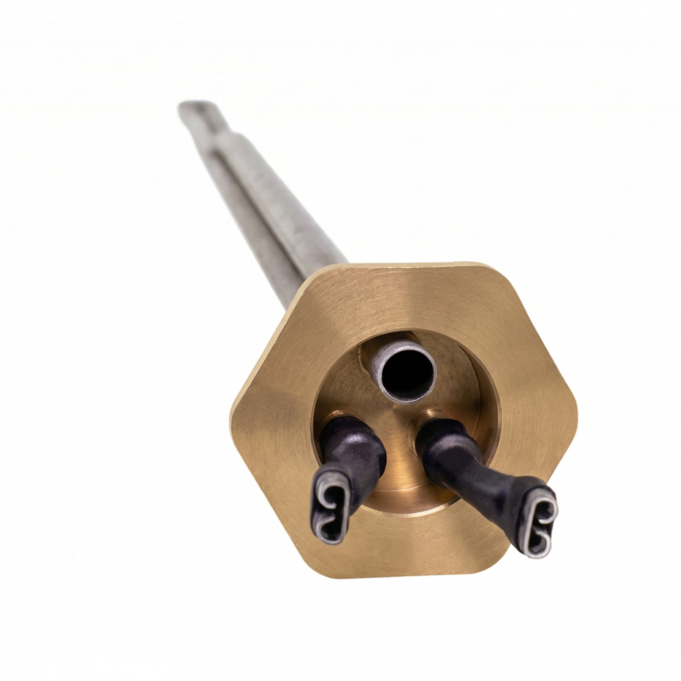 ТЭН для алюминиевого радиатора (батареи отопления) 1,2 кВт, правая резьба, нерж, D33, G1", L390мм, 220V, Р12П